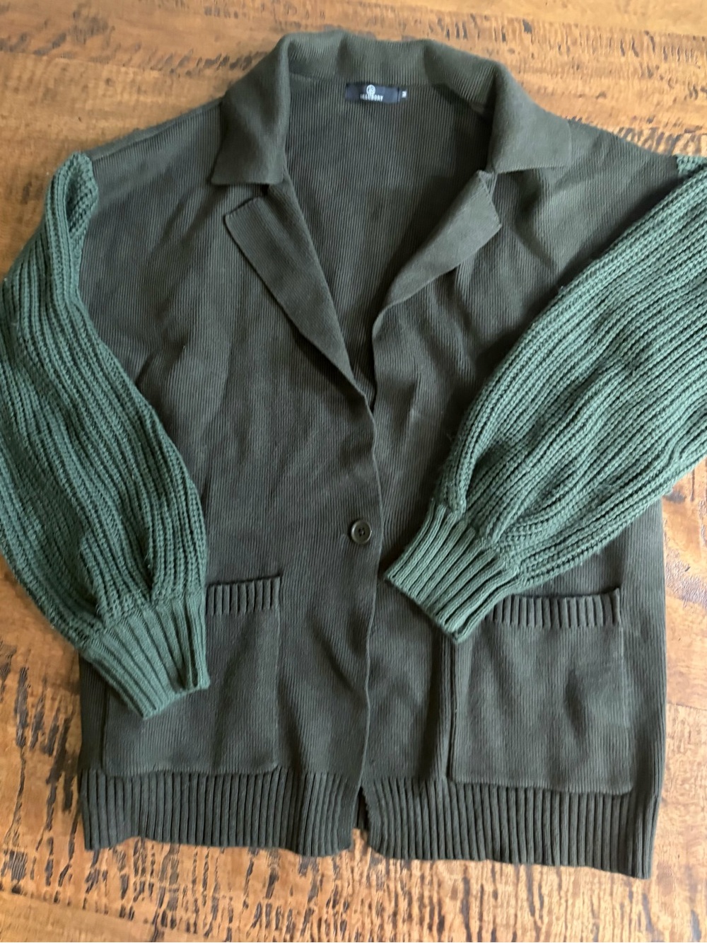 Illusory Women’s Green Oversized  Cardigan Size M